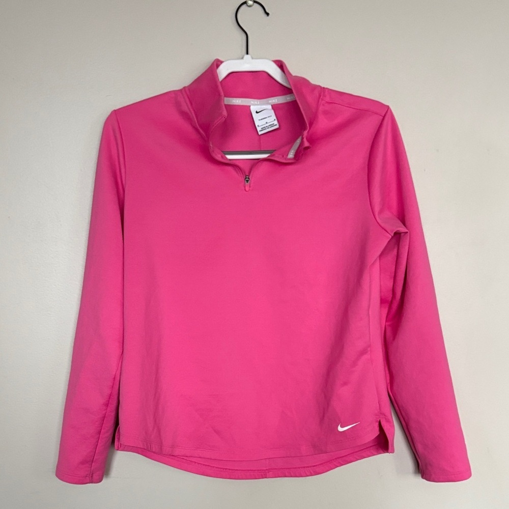 Nike Women’s Therma-FIT Pink Quarter Zip Pullover Size M
